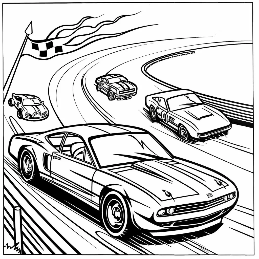 Hot Wheels Coloring Page 5