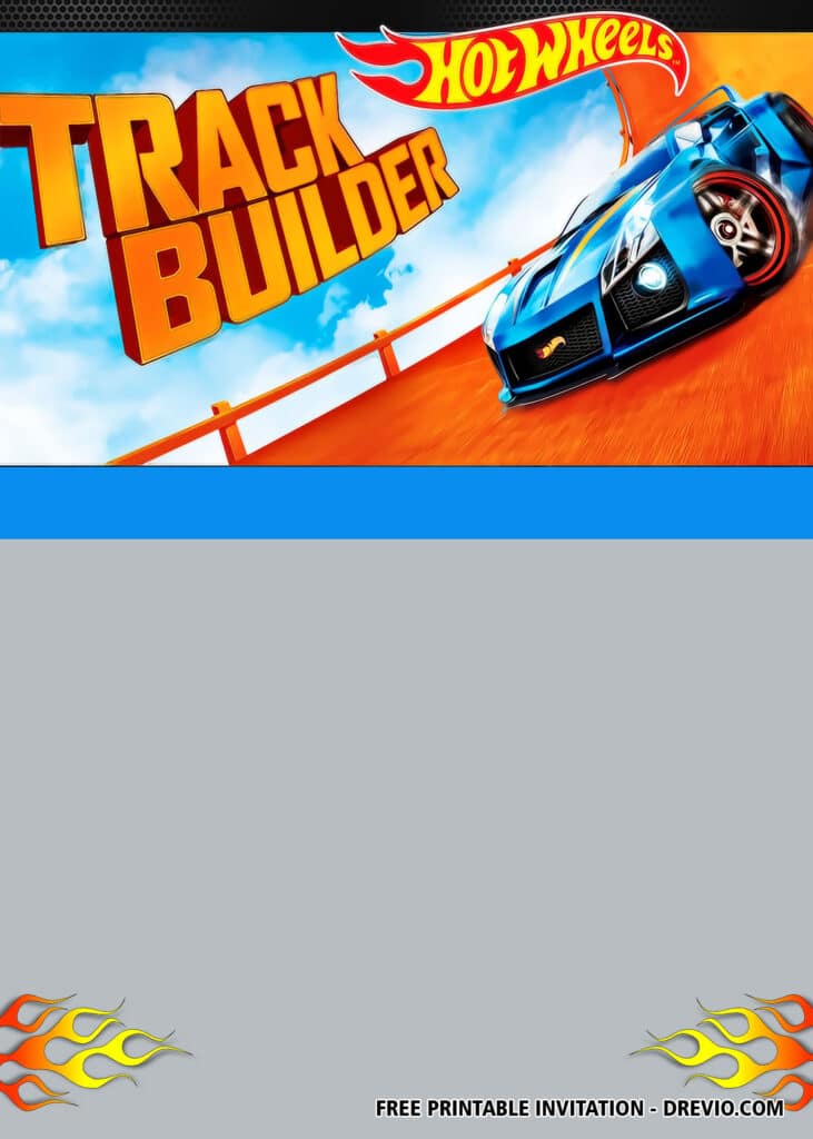 FREE Hot Wheels Birthday Invitations