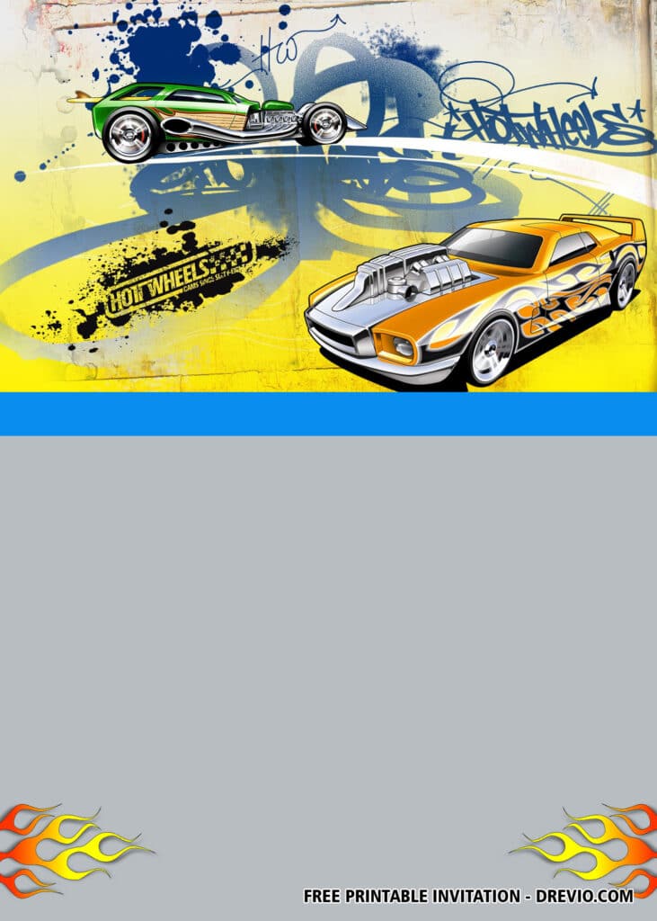 FREE Hot Wheels Birthday Invitations