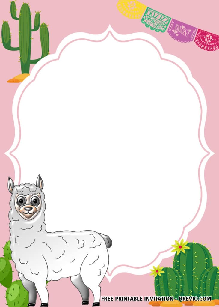 FREE Llama Birthday Invitations