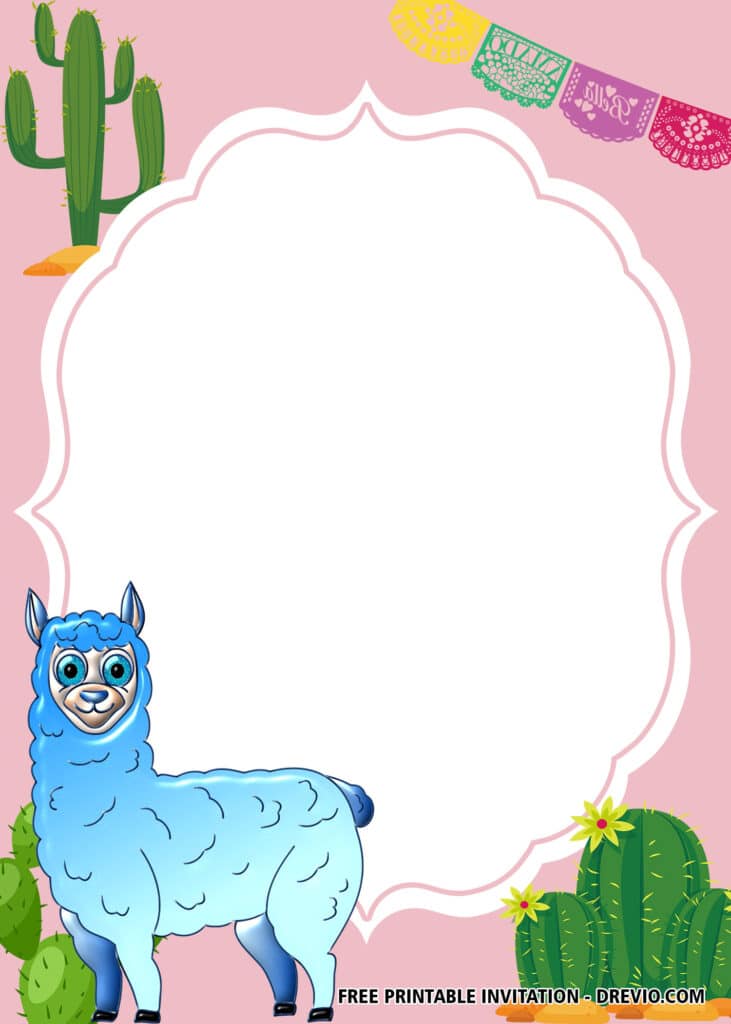 FREE Llama Birthday Invitations