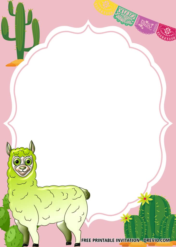 FREE Llama Birthday Invitations