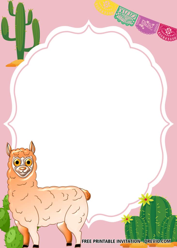FREE Llama Birthday Invitations