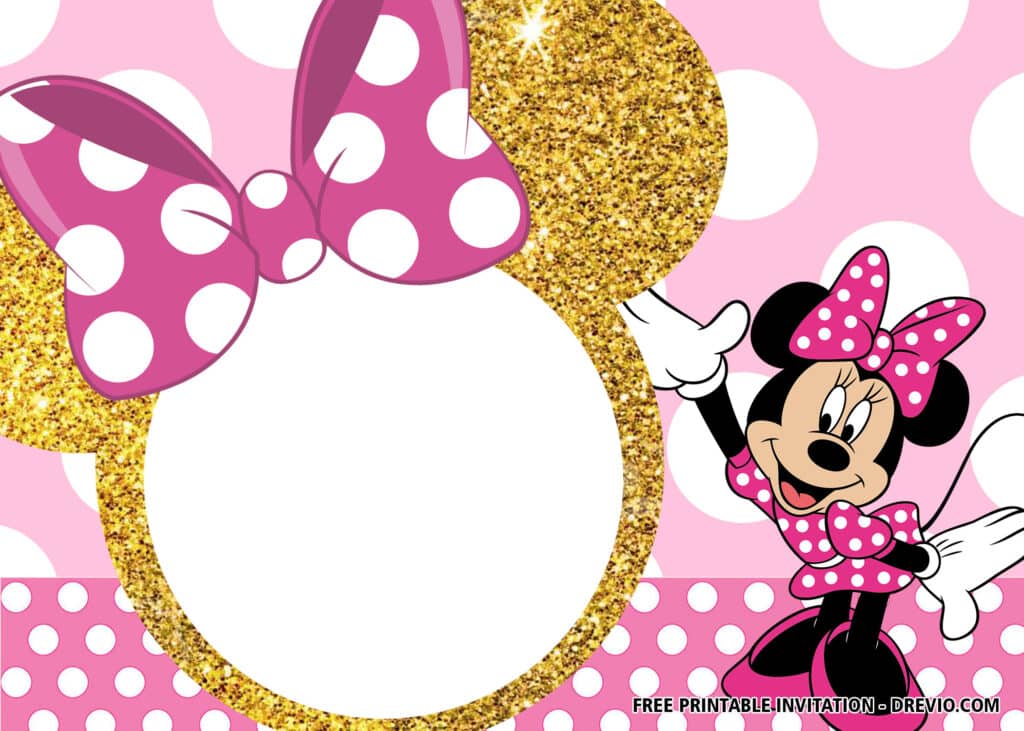 Free Minnie Mouse 1st Birthday Invitations