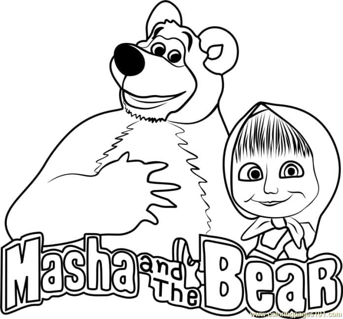 Masha and the Bear Coloring Page 2