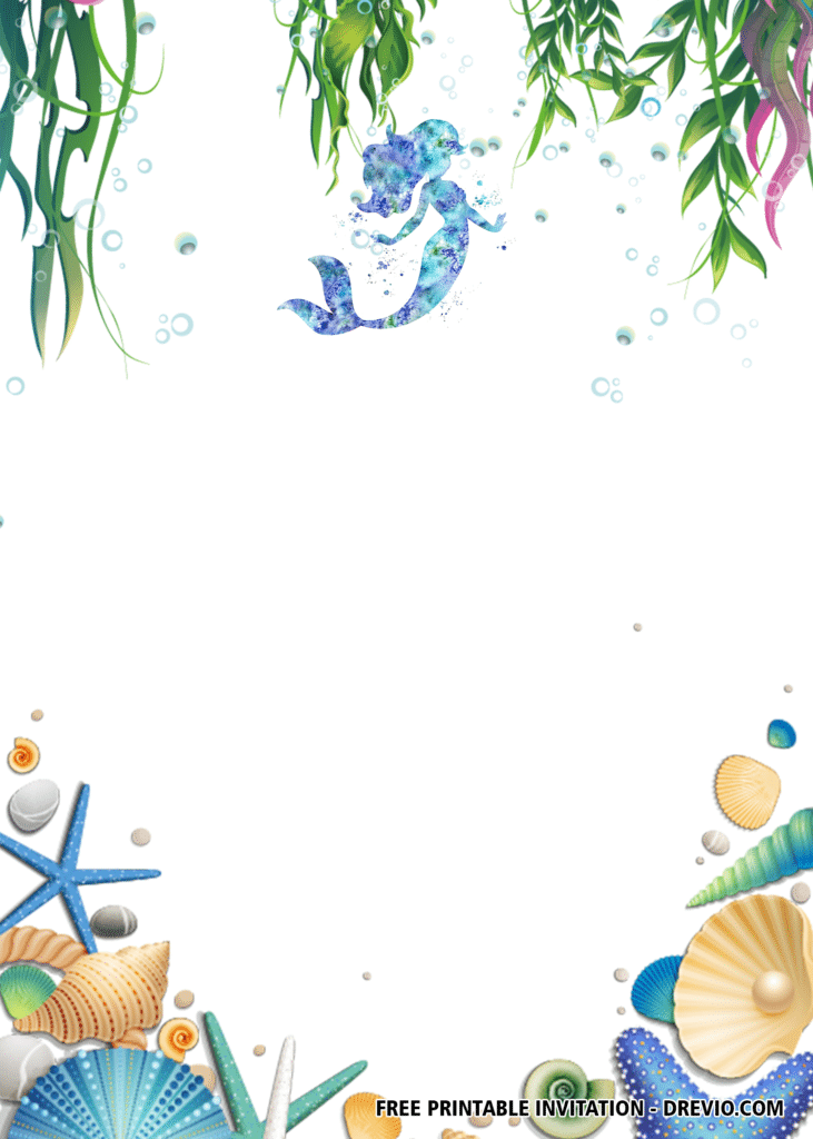FREE Mermaid Birthday Invitations