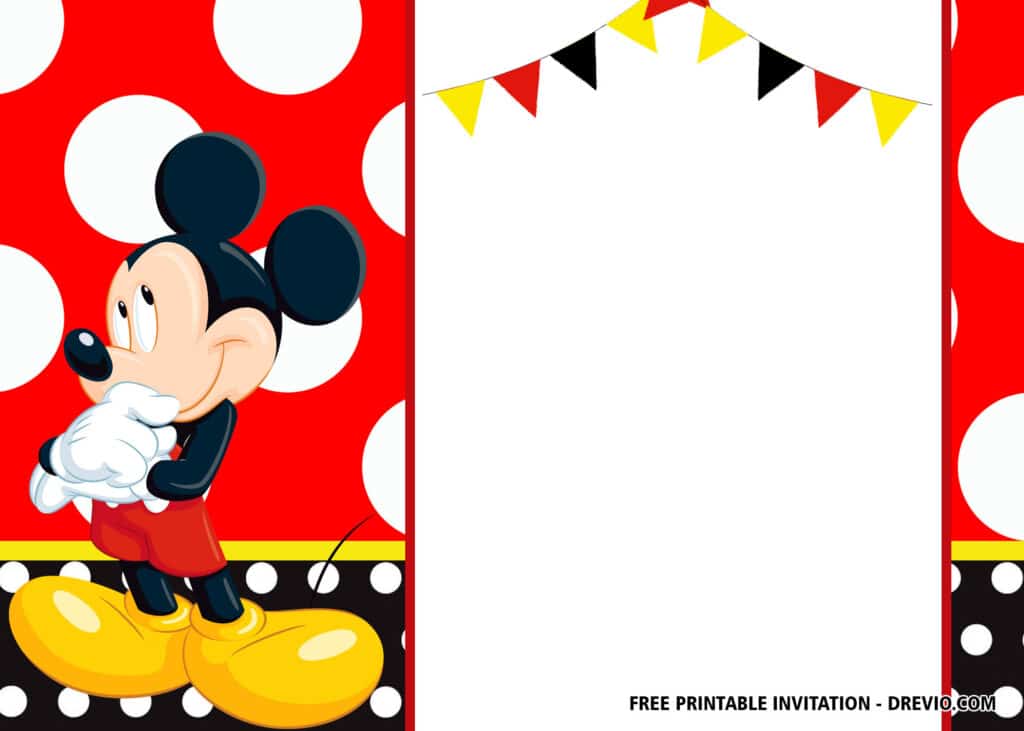 FREE Editable Mickey Mouse Birthday Invitations