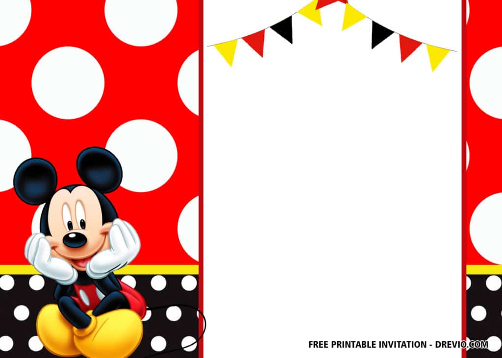 FREE Editable Mickey Mouse Birthday Invitations