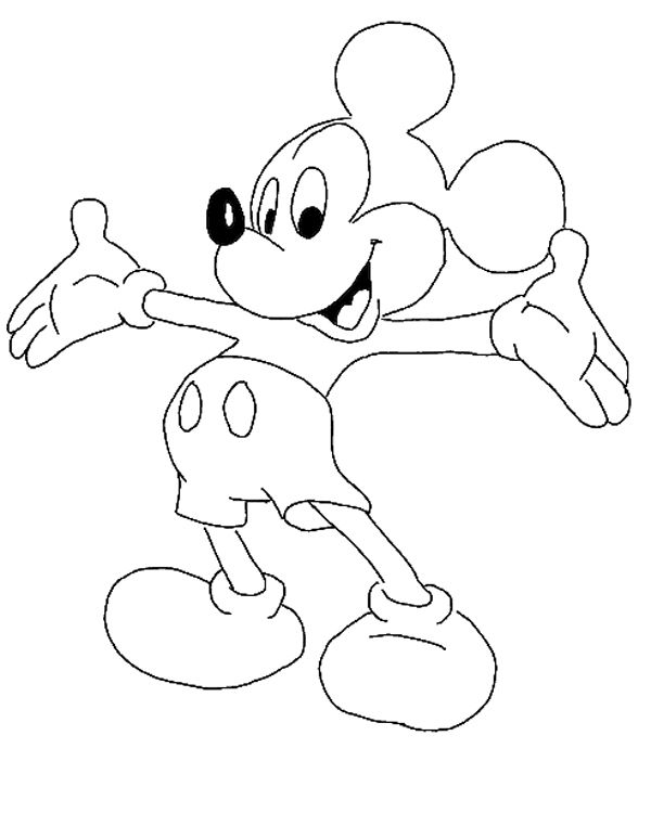 Mickey Mouse Coloring Page 2