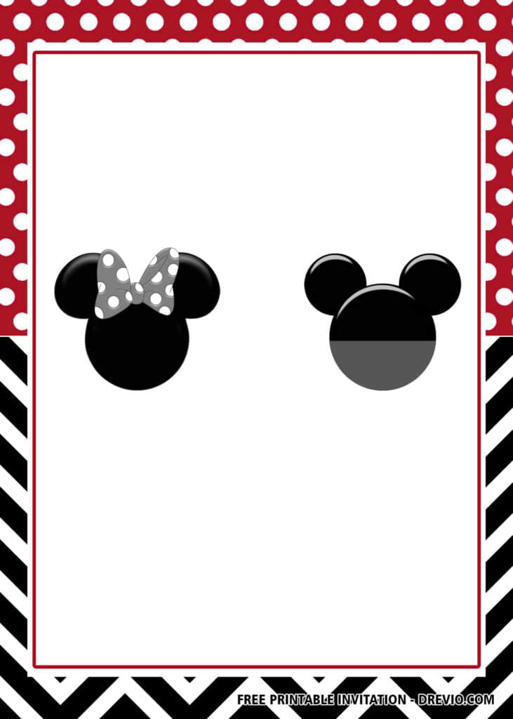 Free Mickey and Minnie Birthday Invitations