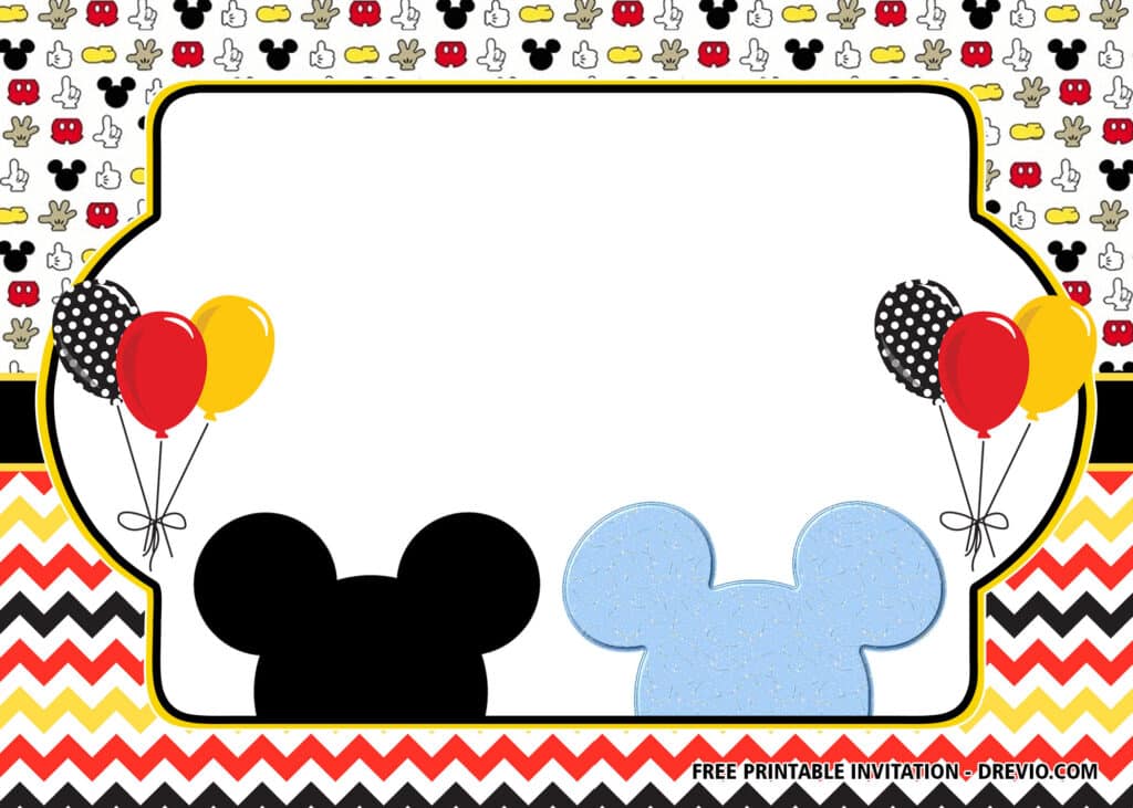 Mickey & Minnie Birthday Invitations