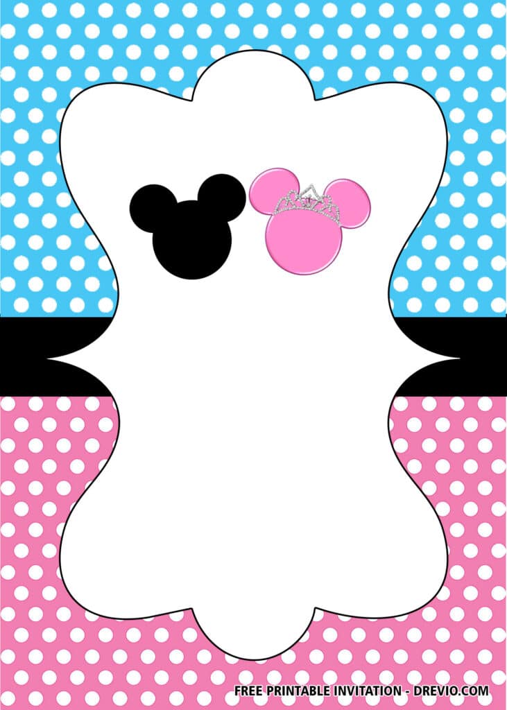 Mickey & Minnie Gender Reveal Party Invitation