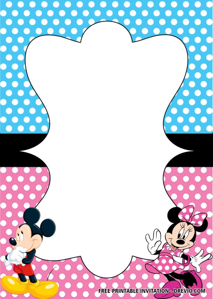 Mickey & Minnie Gender Reveal Party Invitation