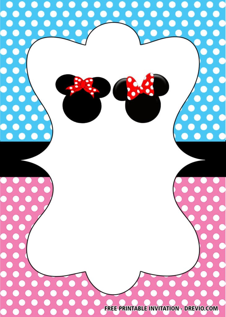 Mickey & Minnie Gender Reveal Party Invitation