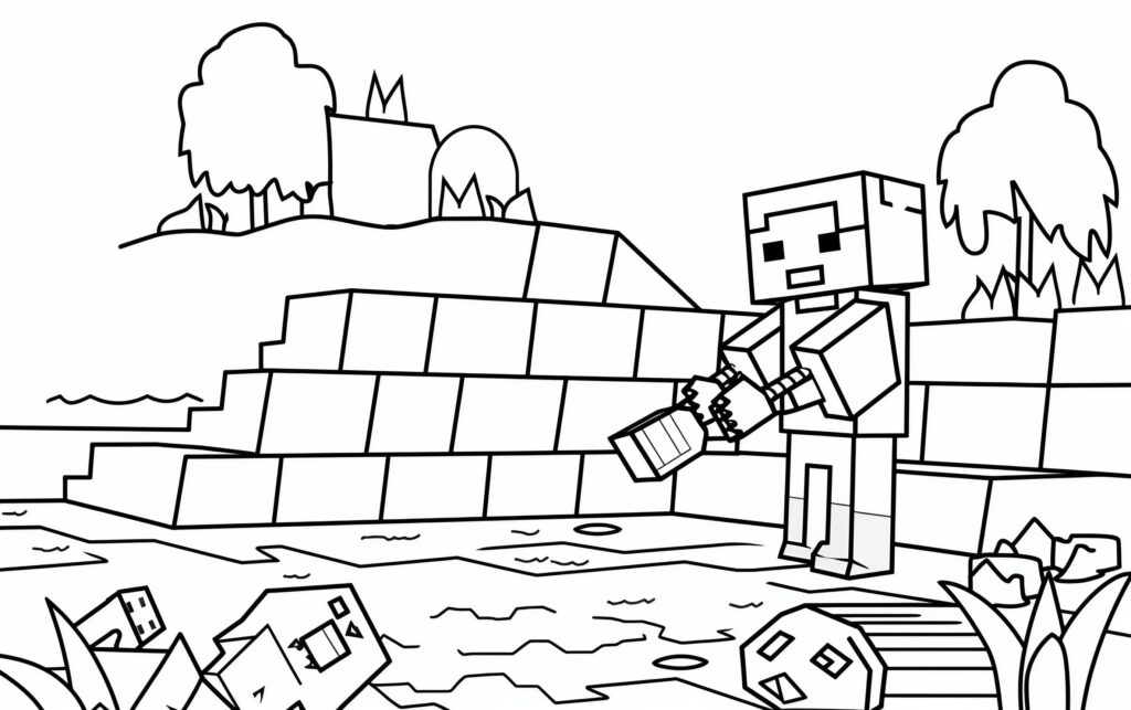 Minecraft Coloring Pages 3