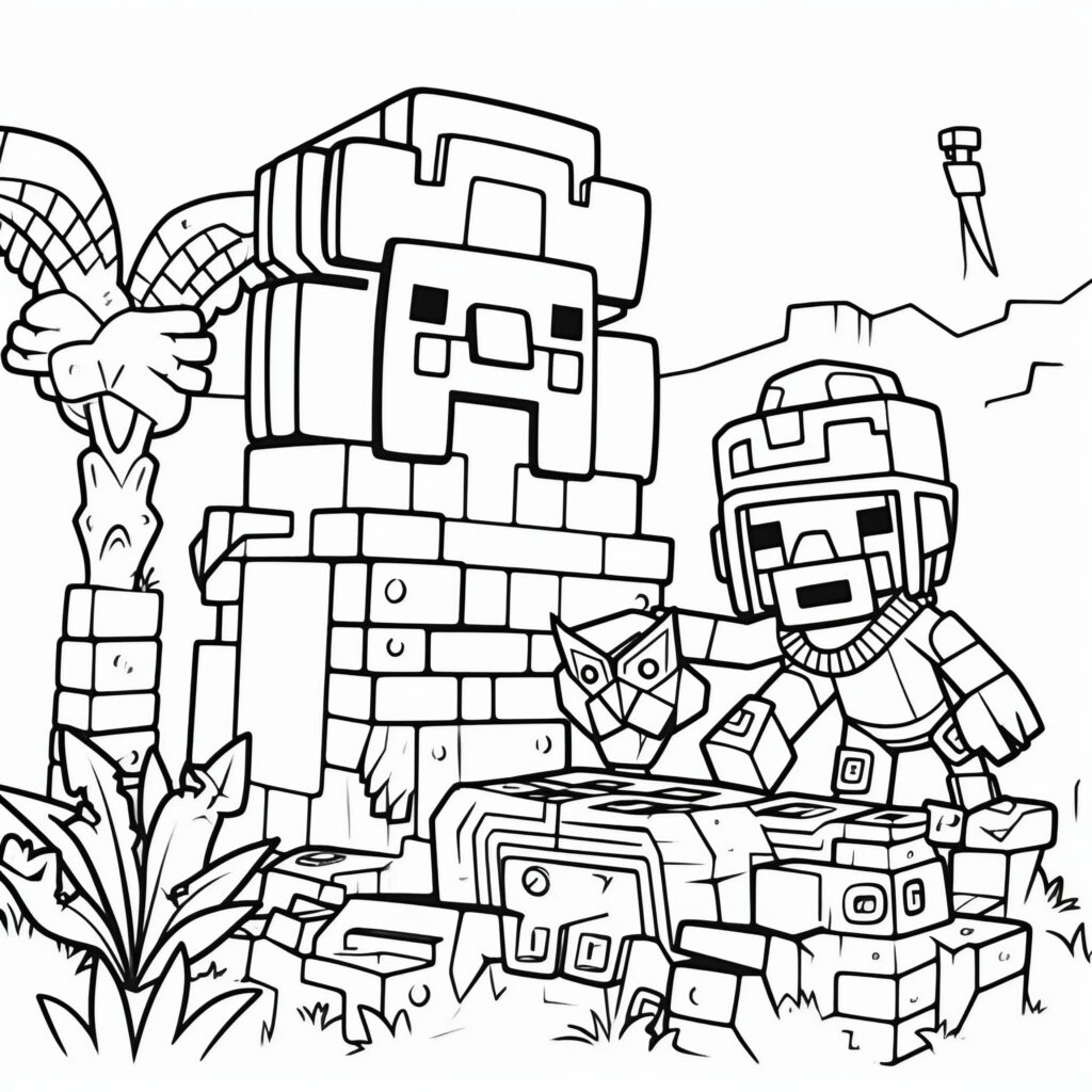 Minecraft Coloring Pages 4