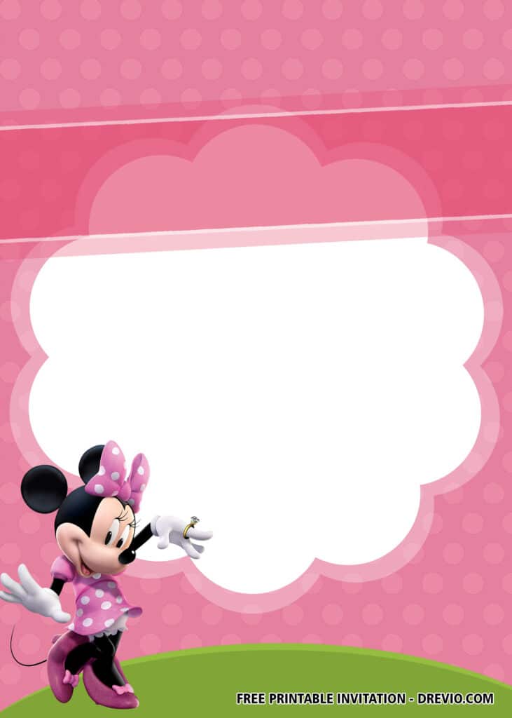 FREE Minnie Mouse Birthday Invitations