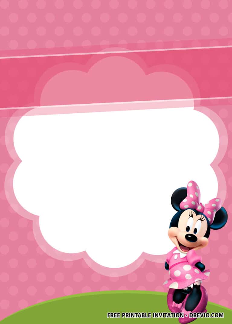 FREE Minnie Mouse Birthday Invitations