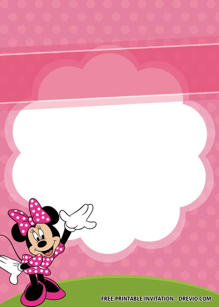 FREE Minnie Mouse Birthday Invitations