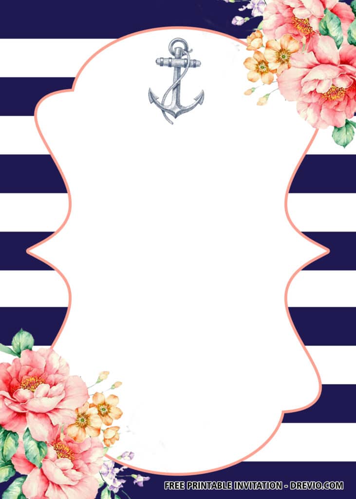 FREE Nautical Bridal Shower Invitations