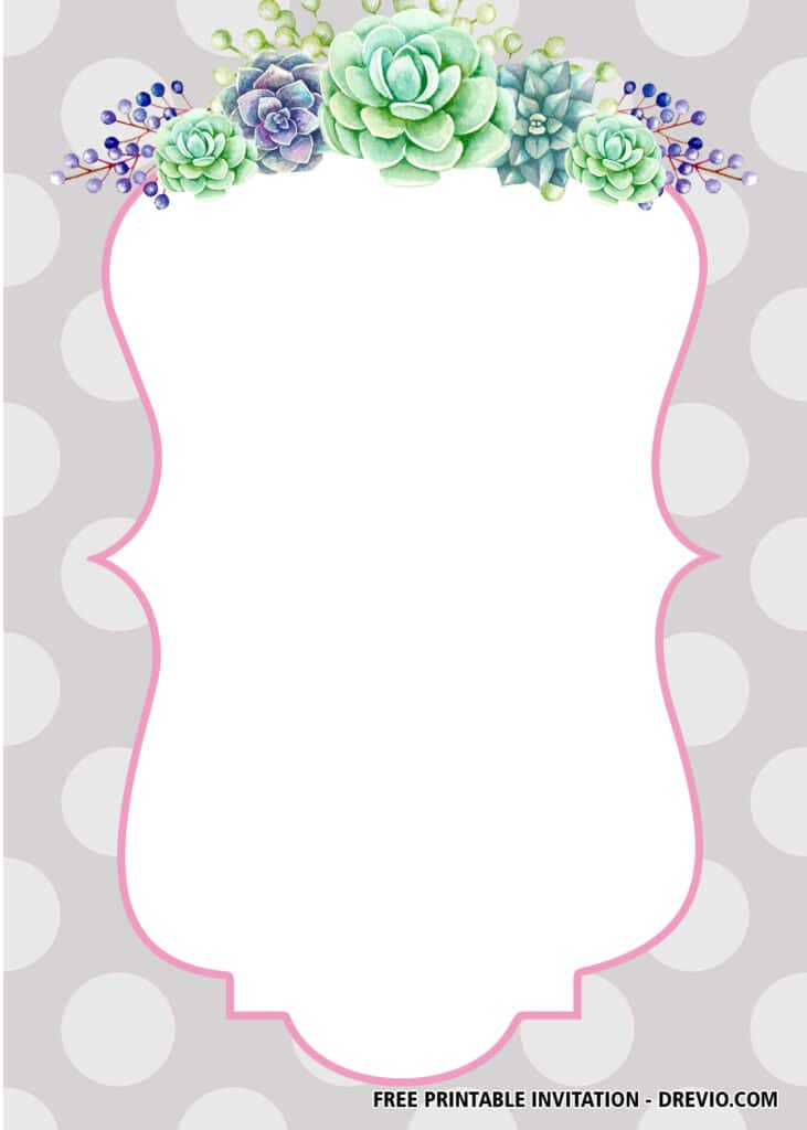 Pink & Grey Baby Shower Invitations