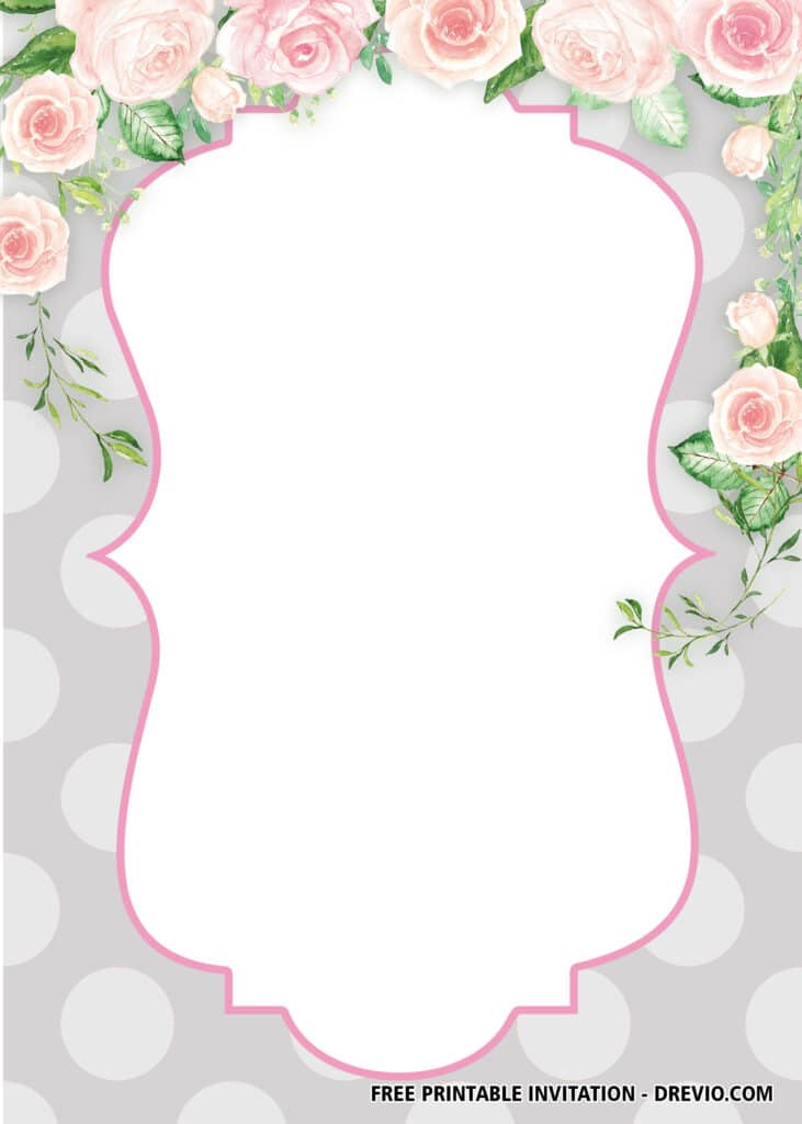 Pink & Grey Baby Shower Invitations