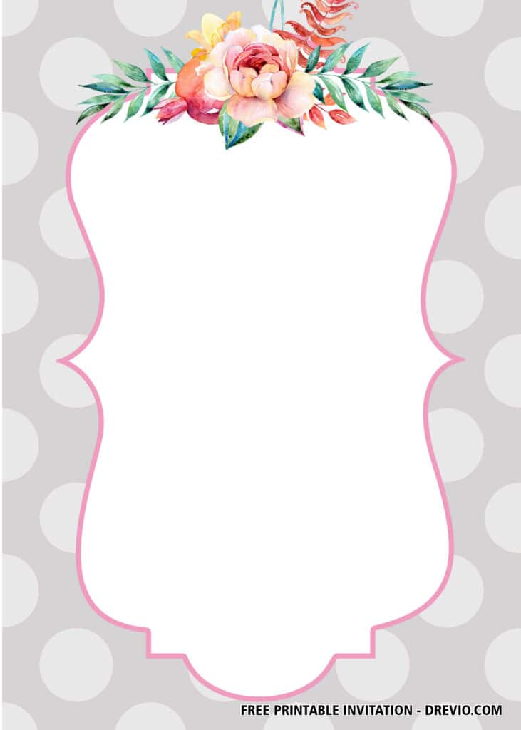 Pink & Grey Baby Shower Invitations