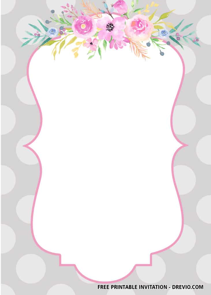 Pink & Grey Baby Shower Invitations