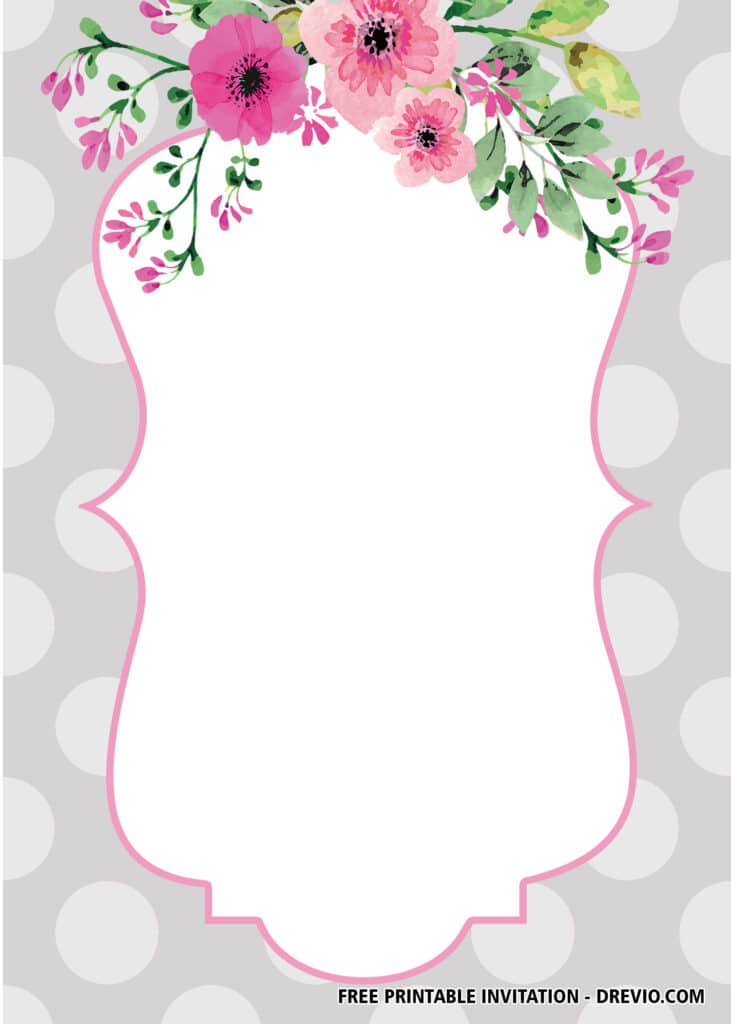 Pink & Grey Baby Shower Invitations