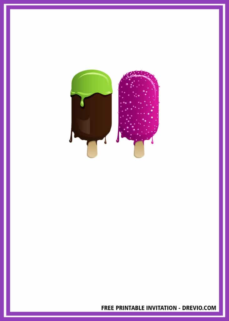 FREE Popsicle Birthday Invitations