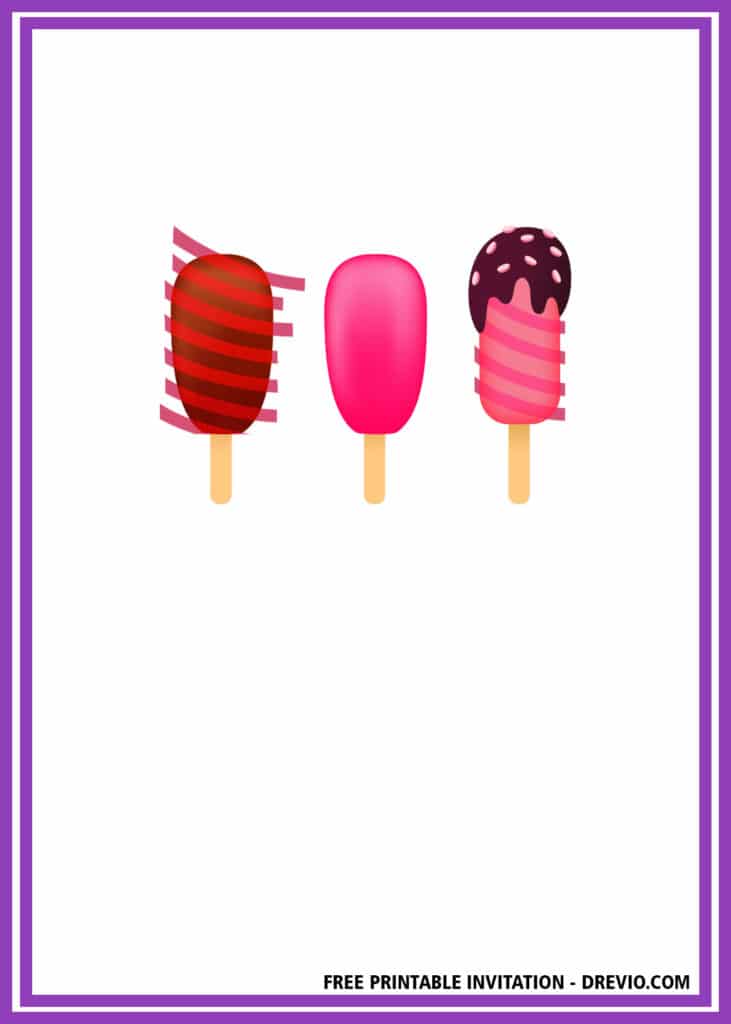 FREE Popsicle Birthday Invitations