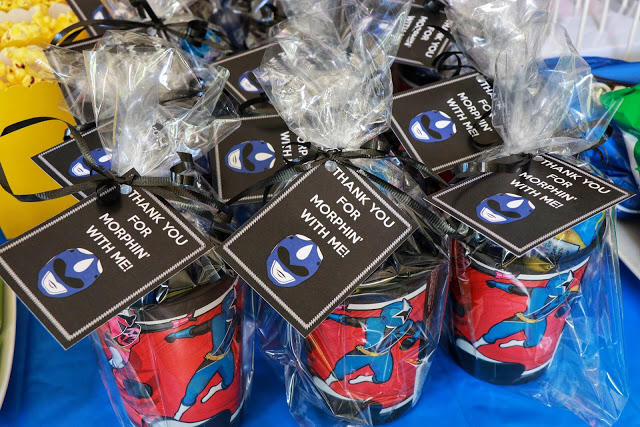 Power Ranger Birthday Favors