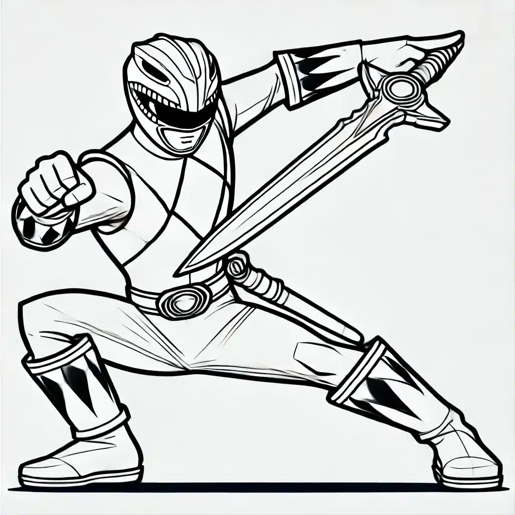 Power Ranger Coloring Page 2