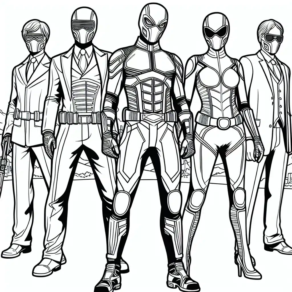 Power Ranger Coloring Page 4