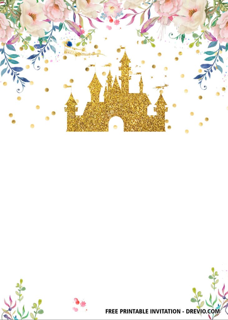 FREE Editable Princess Birthday Invitations