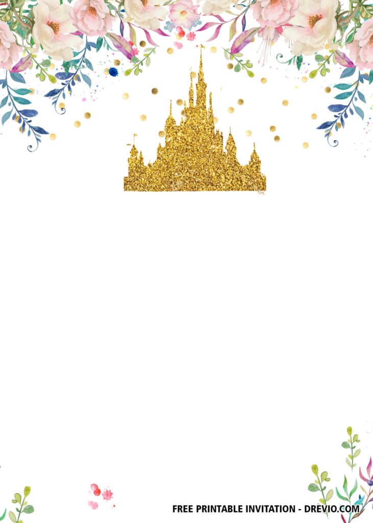 FREE Editable Princess Birthday Invitations