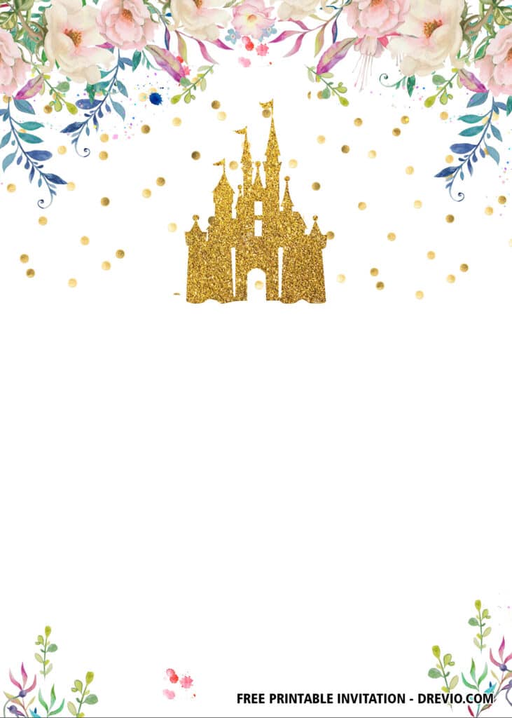 FREE Editable Princess Birthday Invitations