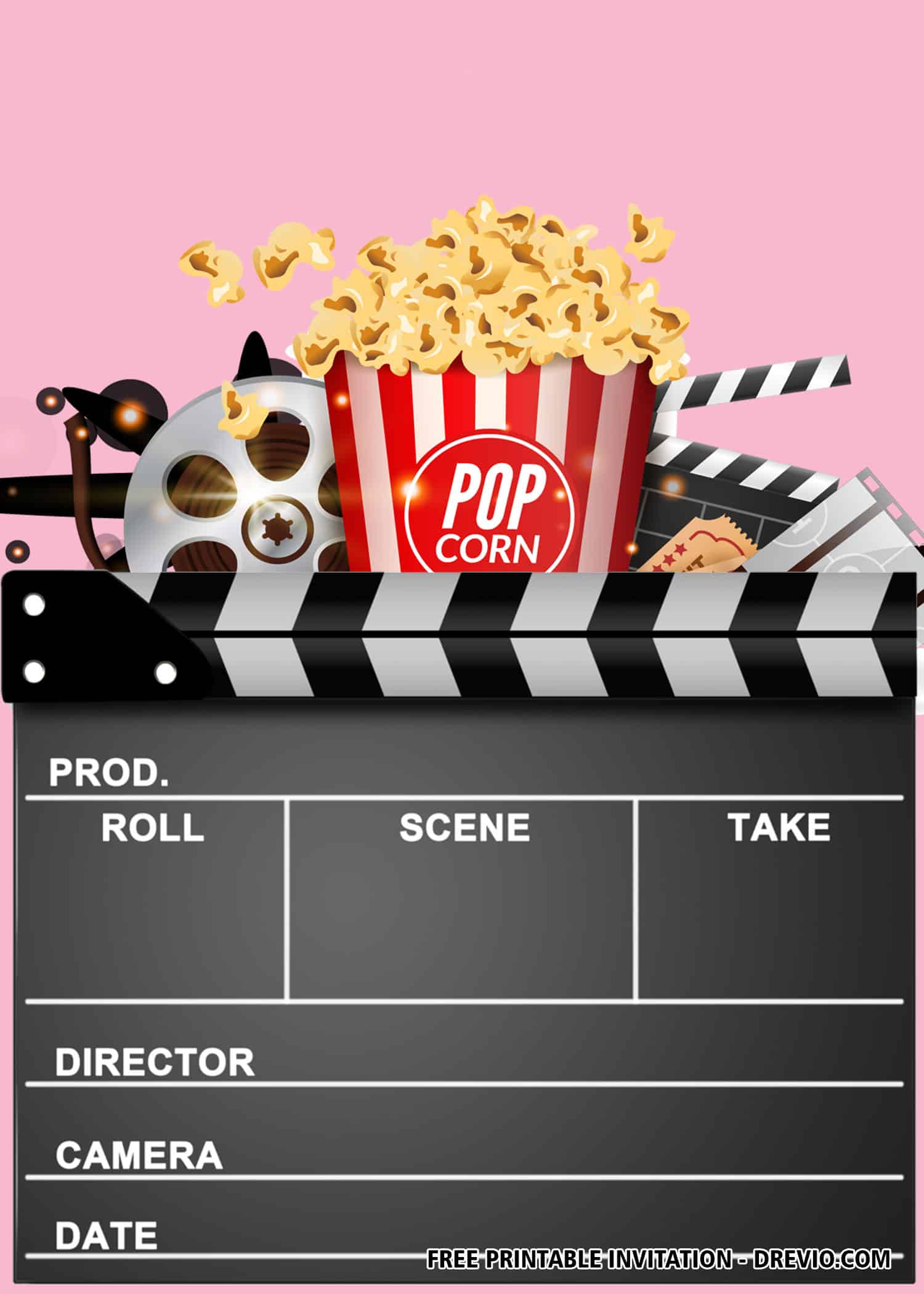 Get Your Popcorn Ready! Movie Birthday Invitations Here!
