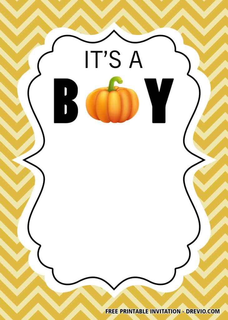 FREE Pumpkin Baby Shower Invitations