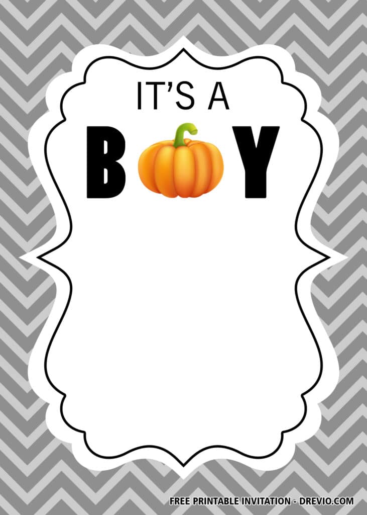 FREE Pumpkin Baby Shower Invitations