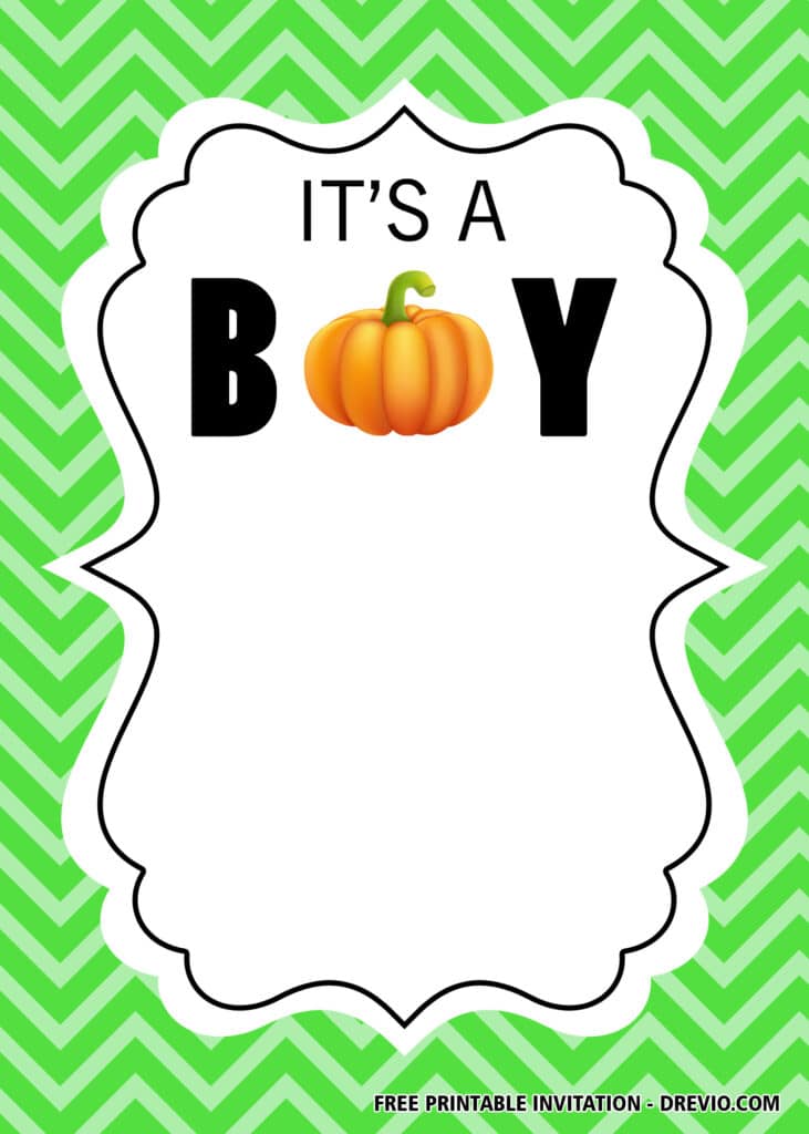 FREE Pumpkin Baby Shower Invitations