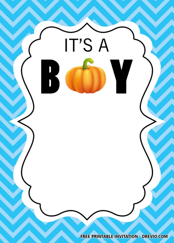 FREE Pumpkin Baby Shower Invitations