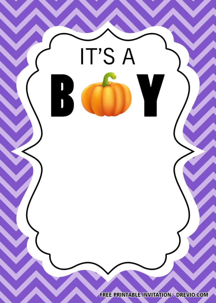 FREE Pumpkin Baby Shower Invitations