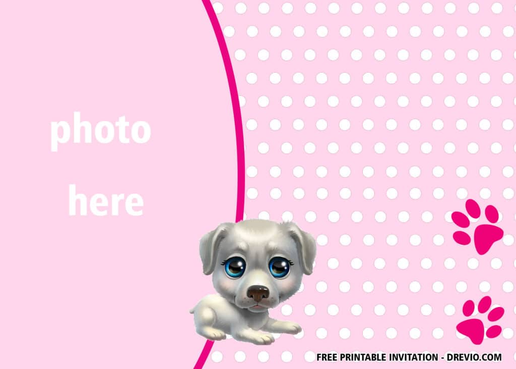 FREE Editable Puppy Dog Birthday Invitations