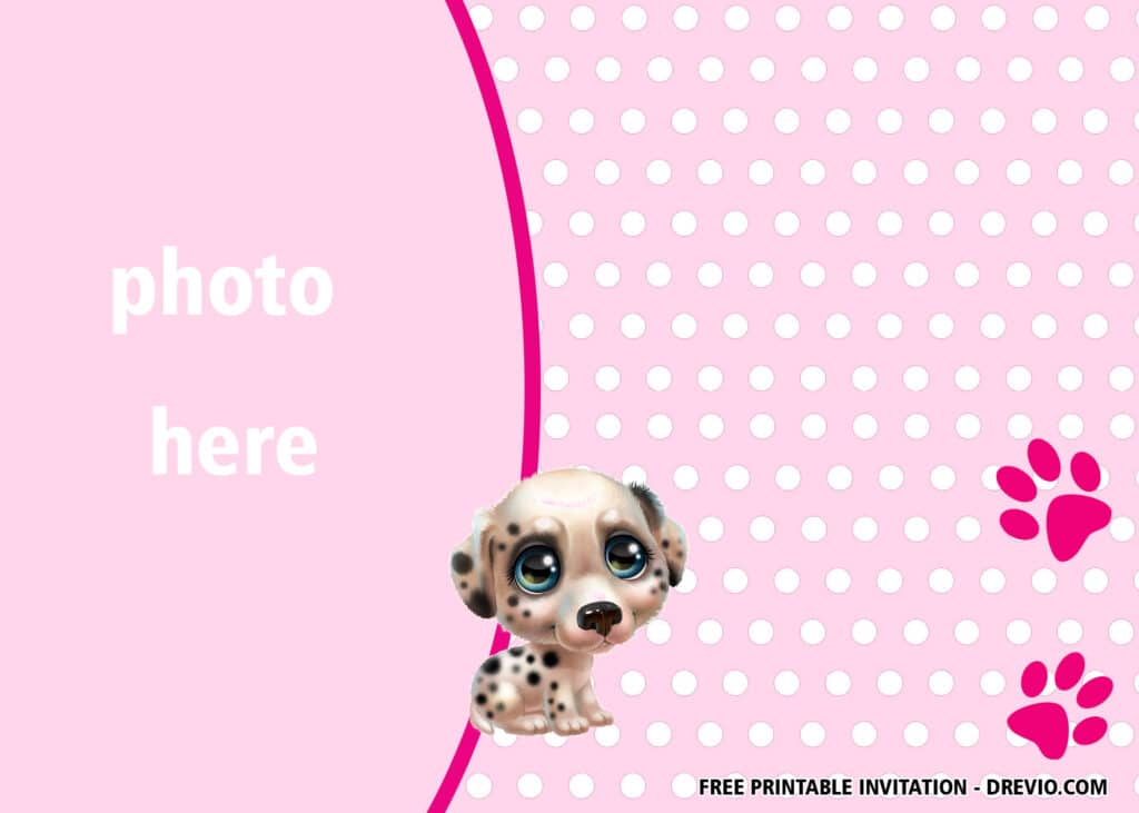 FREE Editable Puppy Dog Birthday Invitations