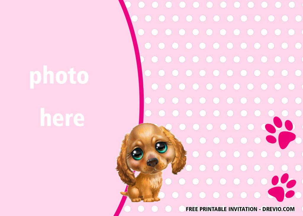 FREE Editable Puppy Dog Birthday Invitations