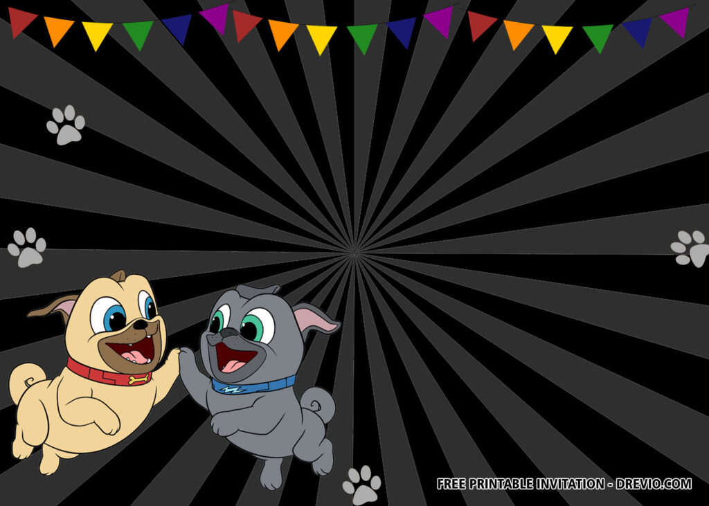 FREE Puppy Dog Pals Birthday Invitations