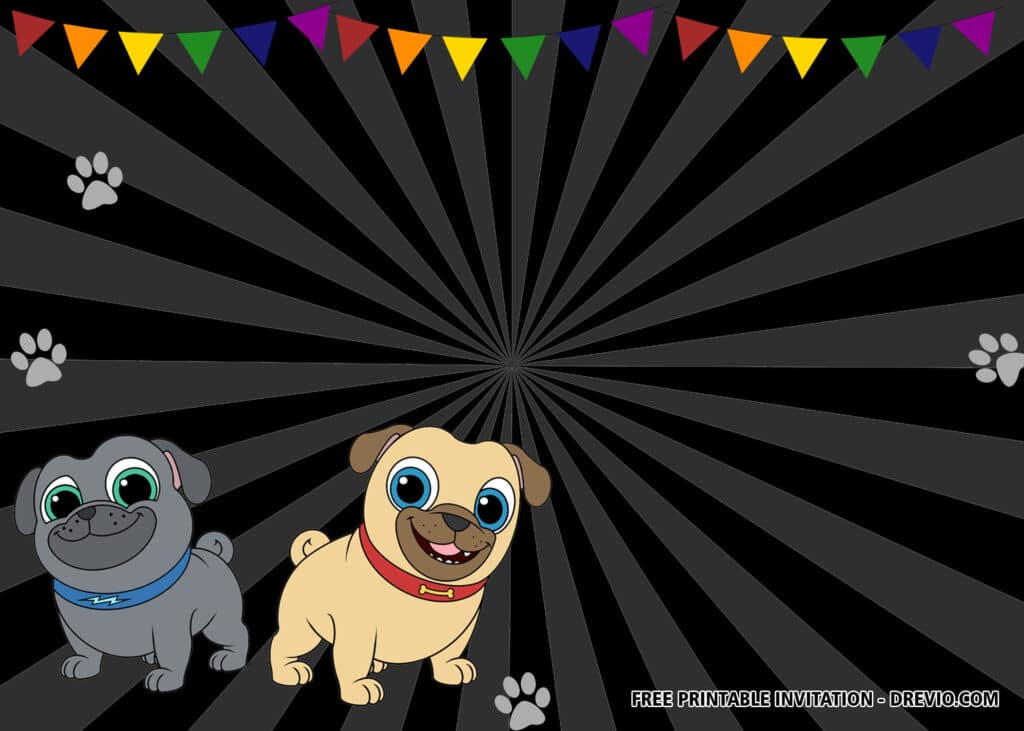 FREE Puppy Dog Pals Birthday Invitations