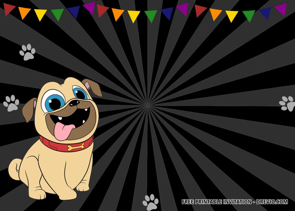 FREE Puppy Dog Pals Birthday Invitations