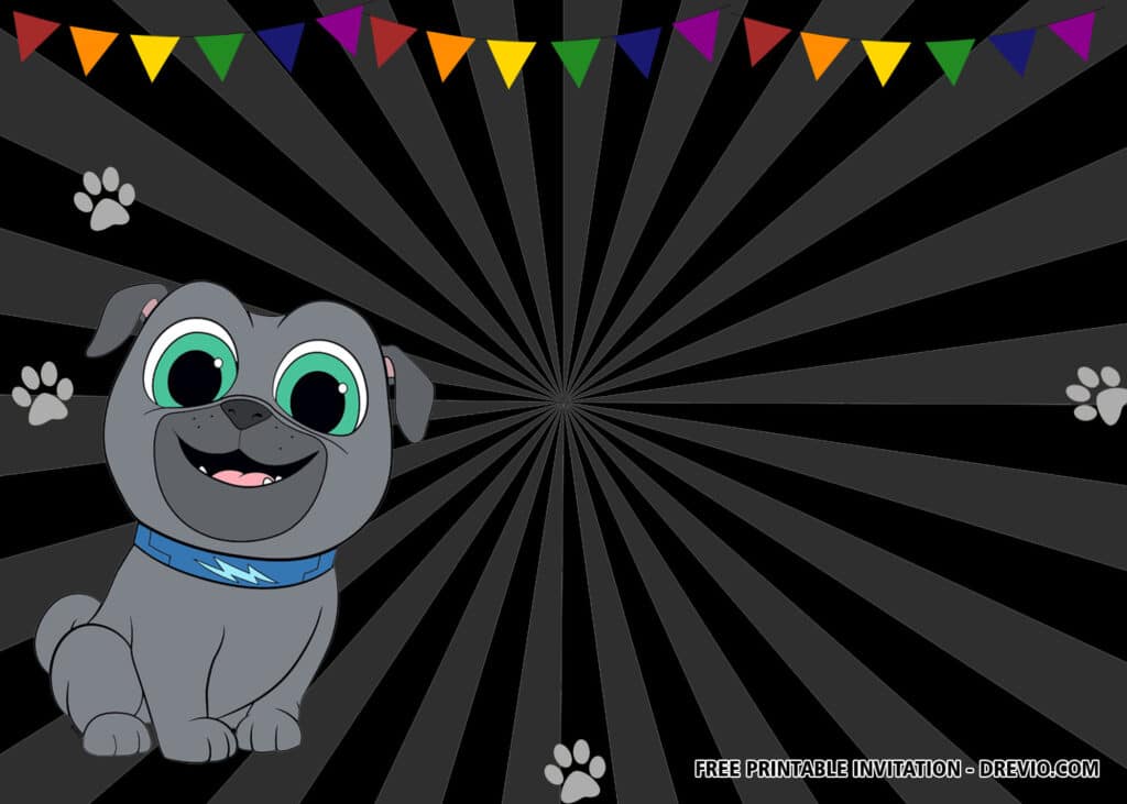 FREE Puppy Dog Pals Birthday Invitations